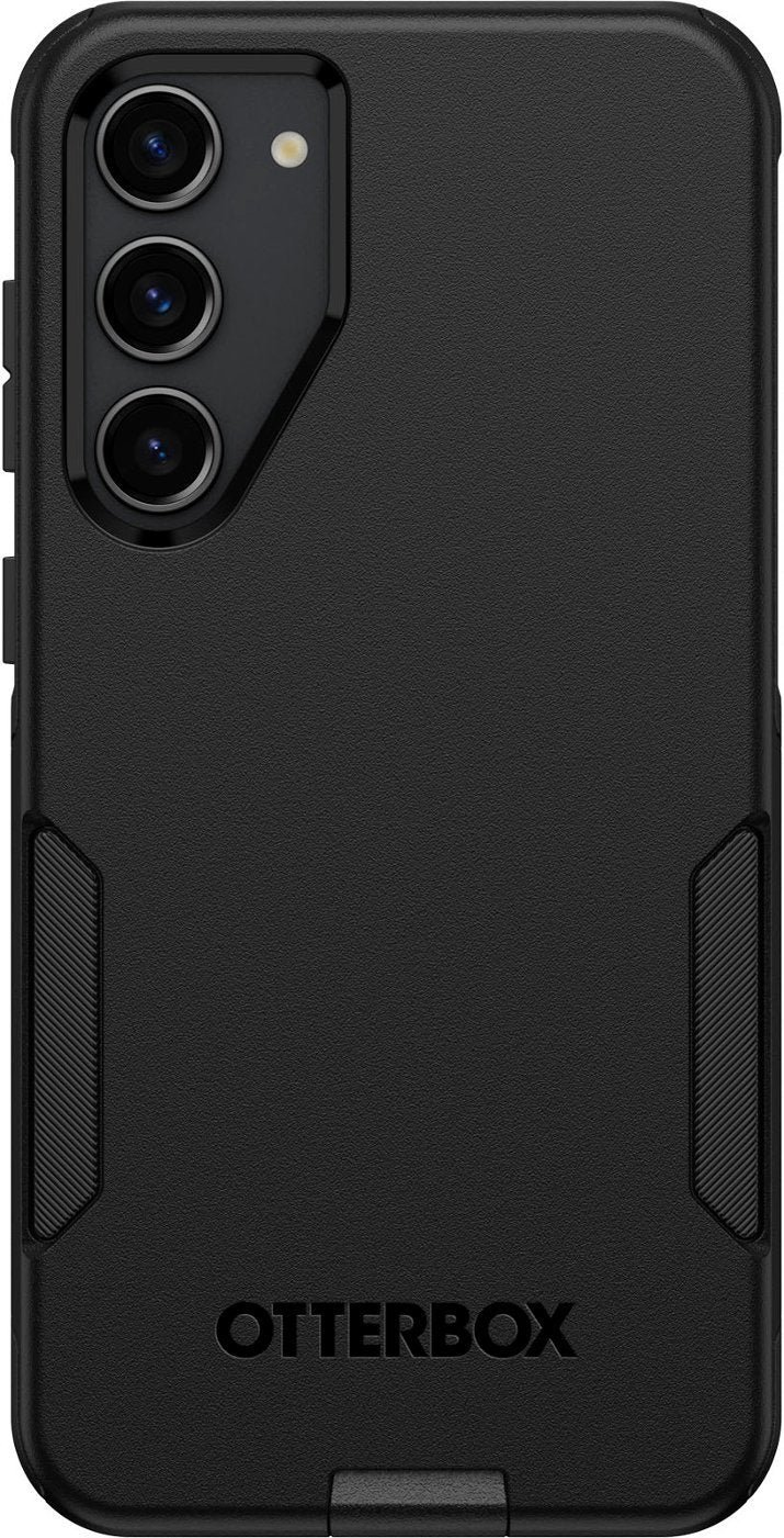Funda rígida antimicrobiana OtterBox Commuter Series para Samsung Galaxy S23 Plus, color negro