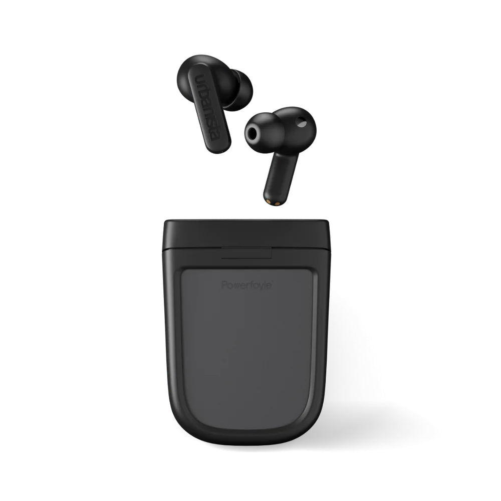 Urbanista Wireless Solar Powered with Noise Cancellation Bluetooth Earbuds, Black
