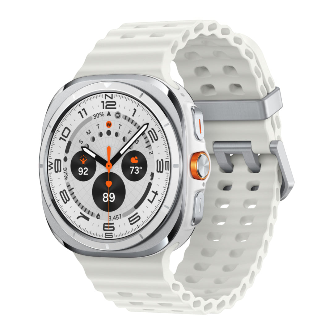 Samsung Galaxy Ultra Watch Titanium Case Smartwatch with White Band - LTE