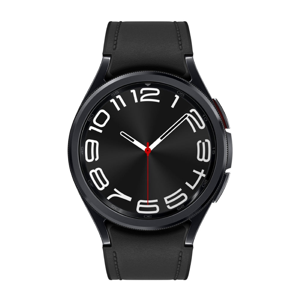 Reloj inteligente Samsung Galaxy Watch6 unisex con caja de aluminio de 43 mm y correa de cuero negra - LTE