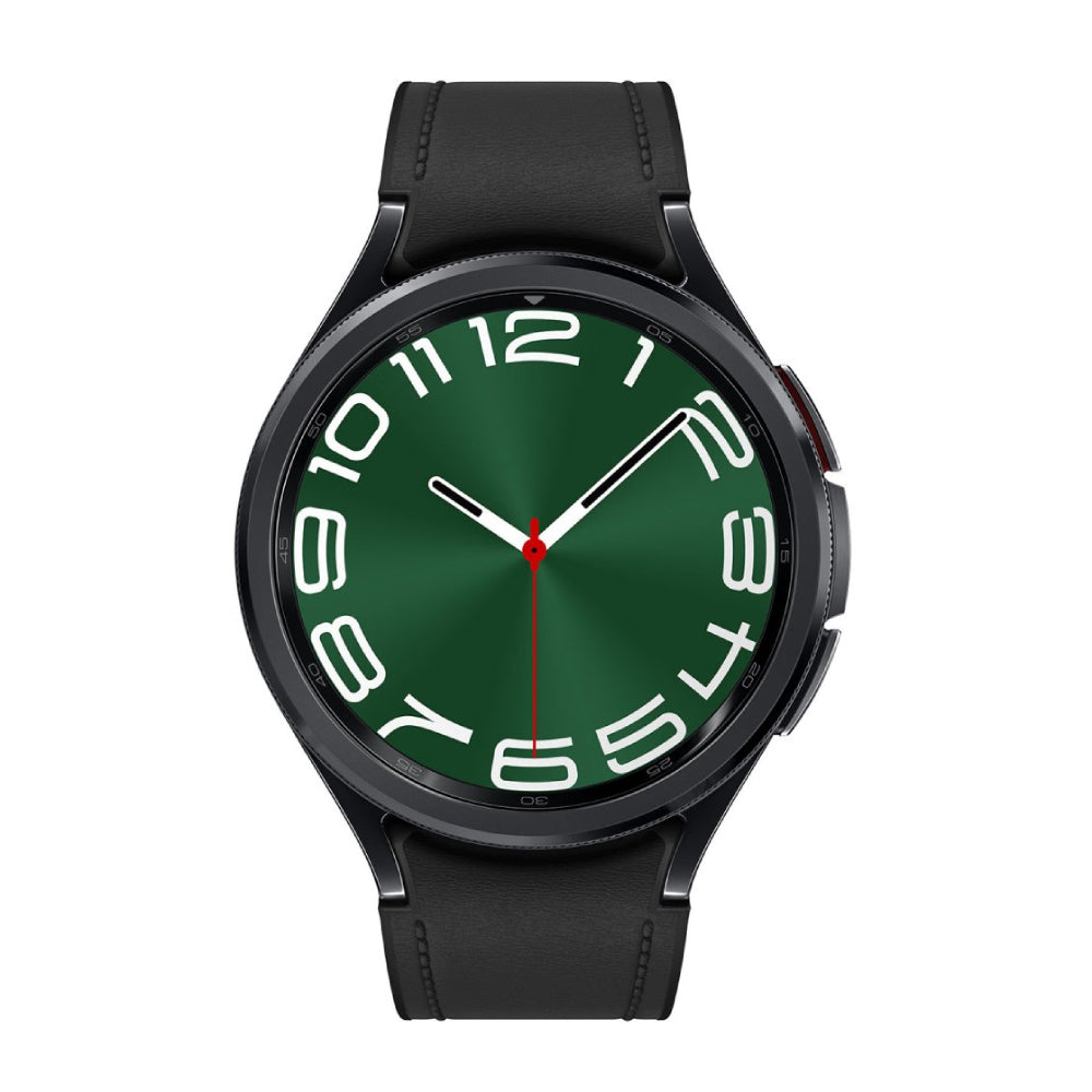 Reloj inteligente Samsung Galaxy Watch6 unisex con caja de aluminio de 43 mm y correa de cuero negra - LTE