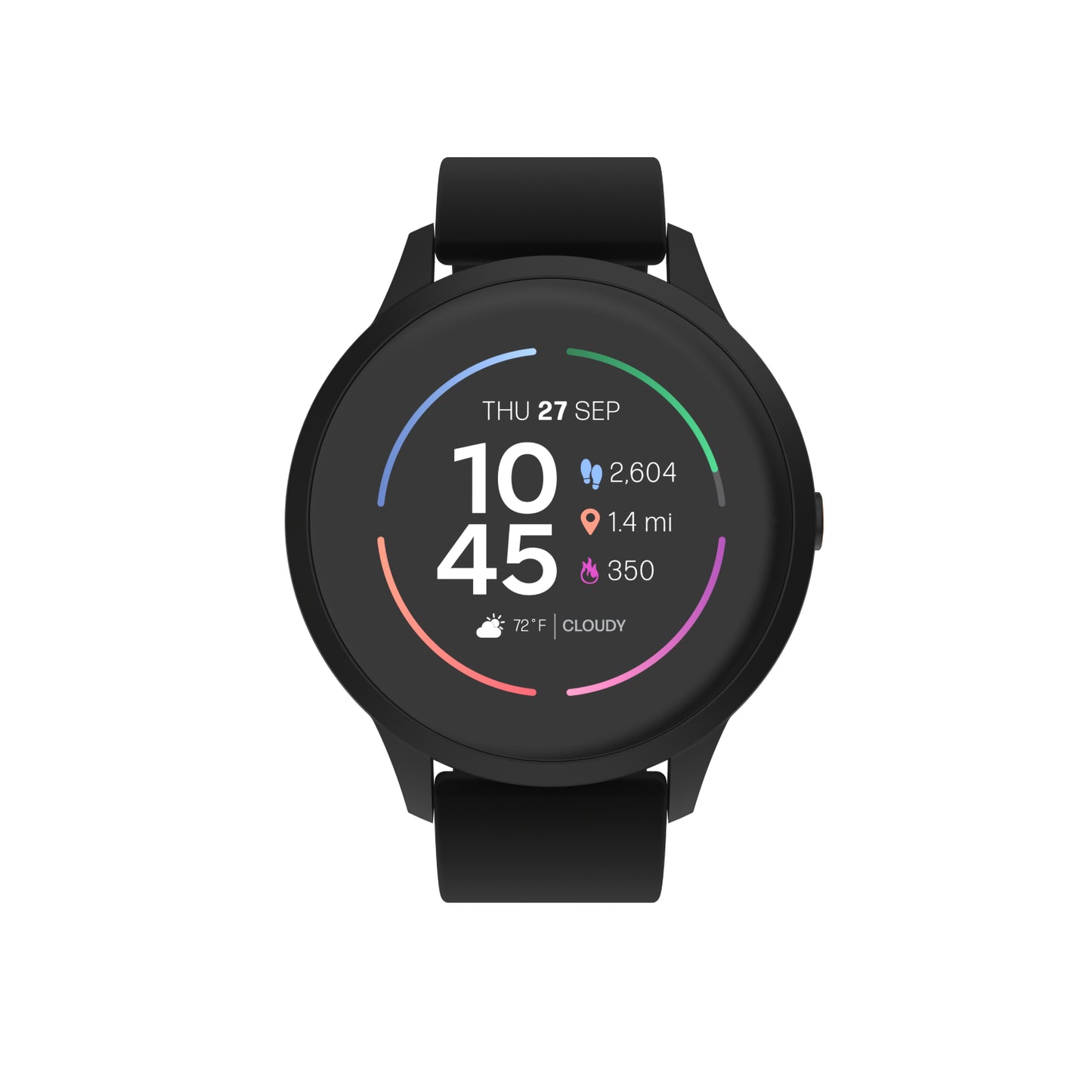 iTOUCH Wearables Unisex Sport 4 Smartwatch - Black Case/Black Strap