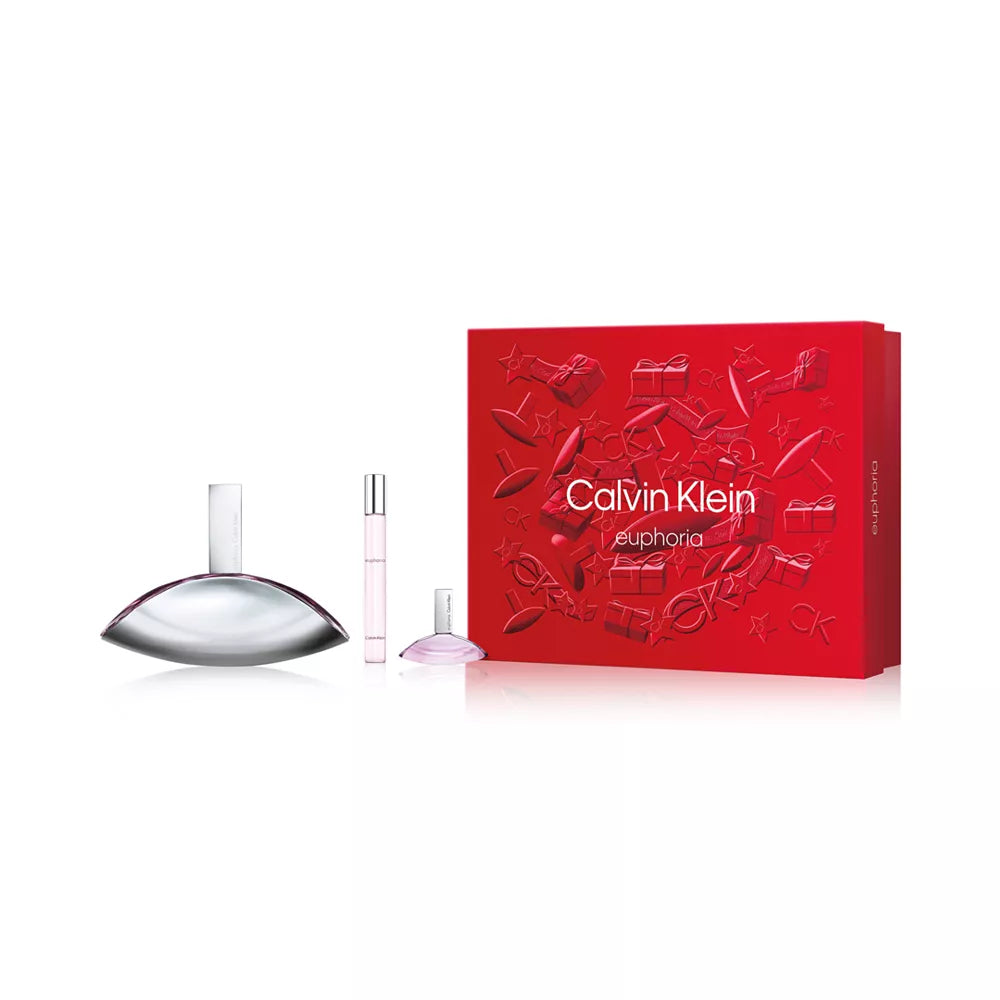 Set de regalo de 3 piezas de eau de parfum en spray Euphoria de Calvin Klein para mujer