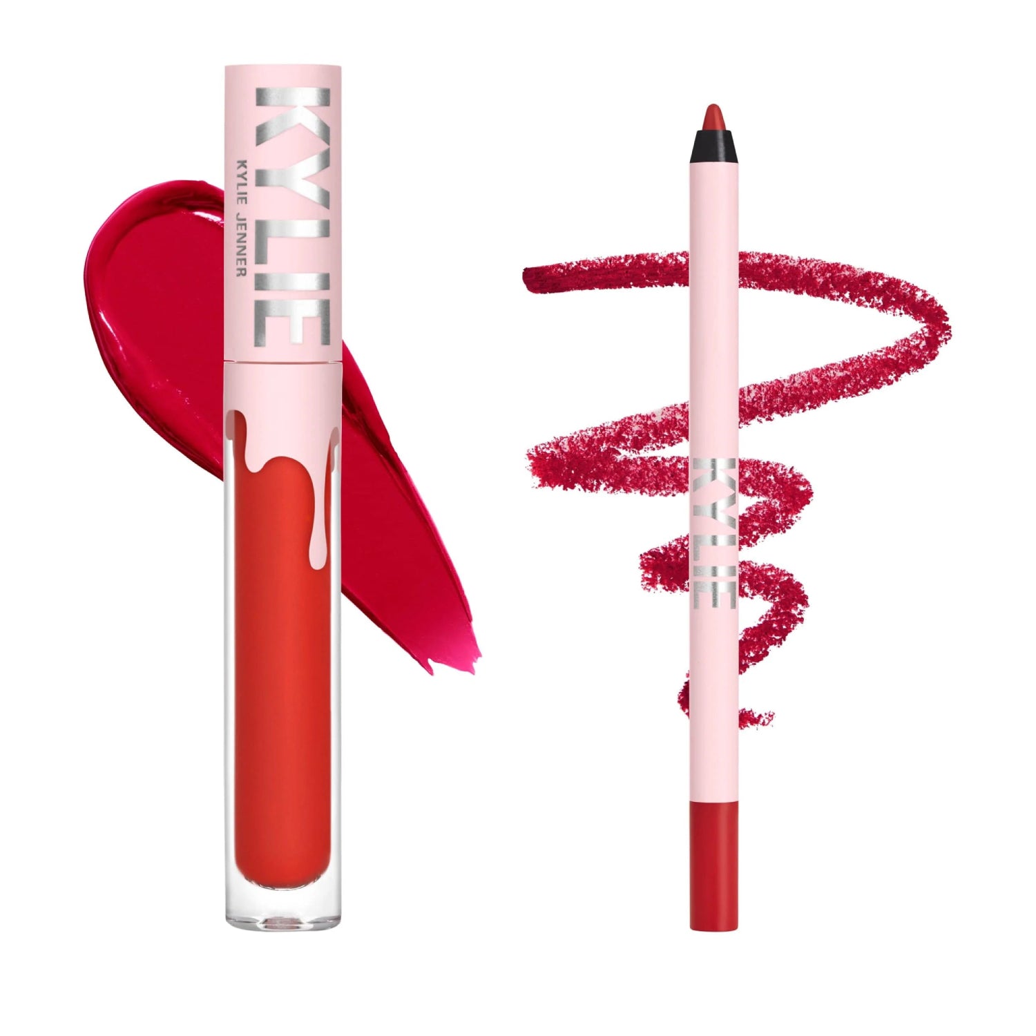 Kylie Cosmetics 0.039 oz. Matte 405 Red Velvet Lip Kit - Smudge
