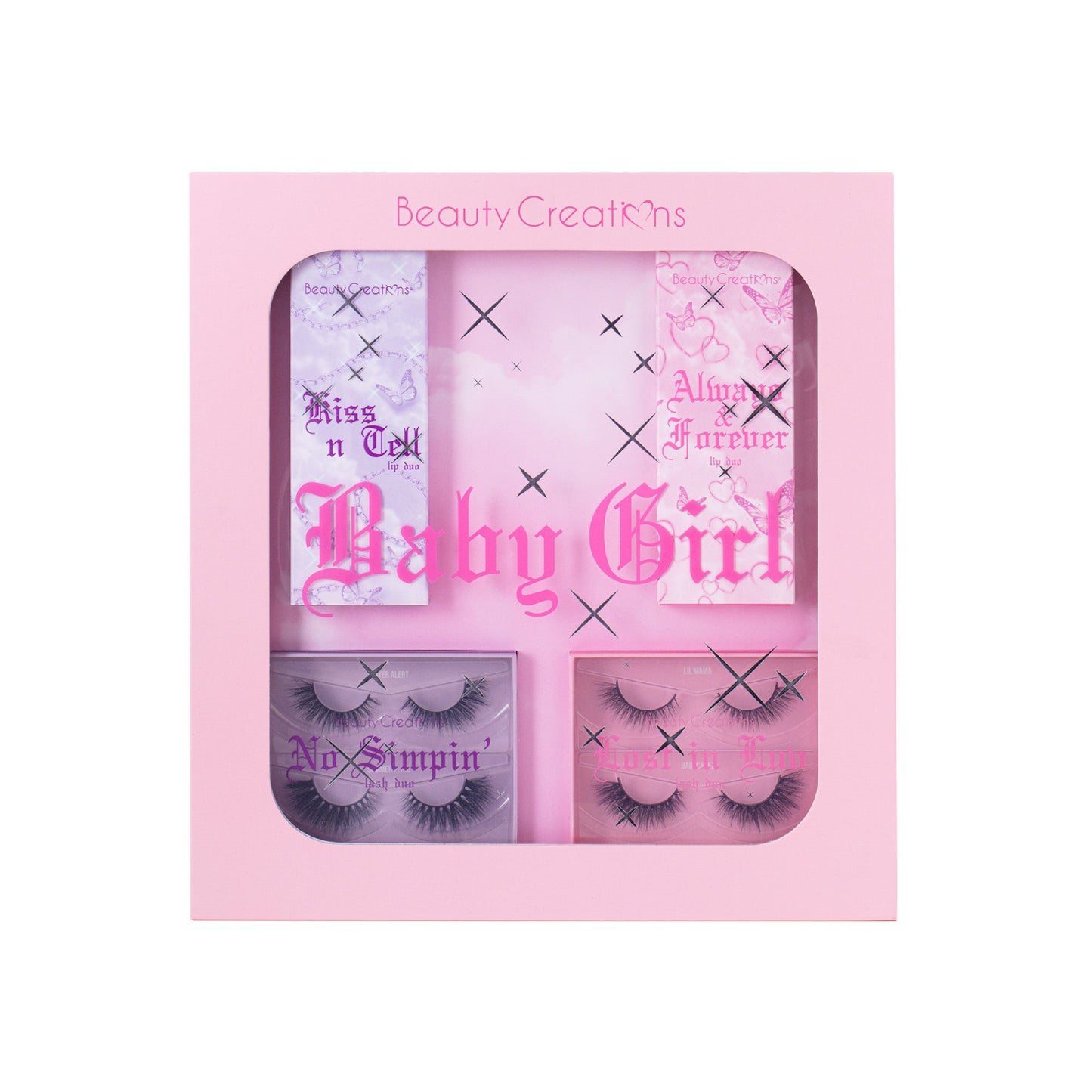Beauty Creations Baby Girl PR Lash and Lip Duo Set (4 Piece)