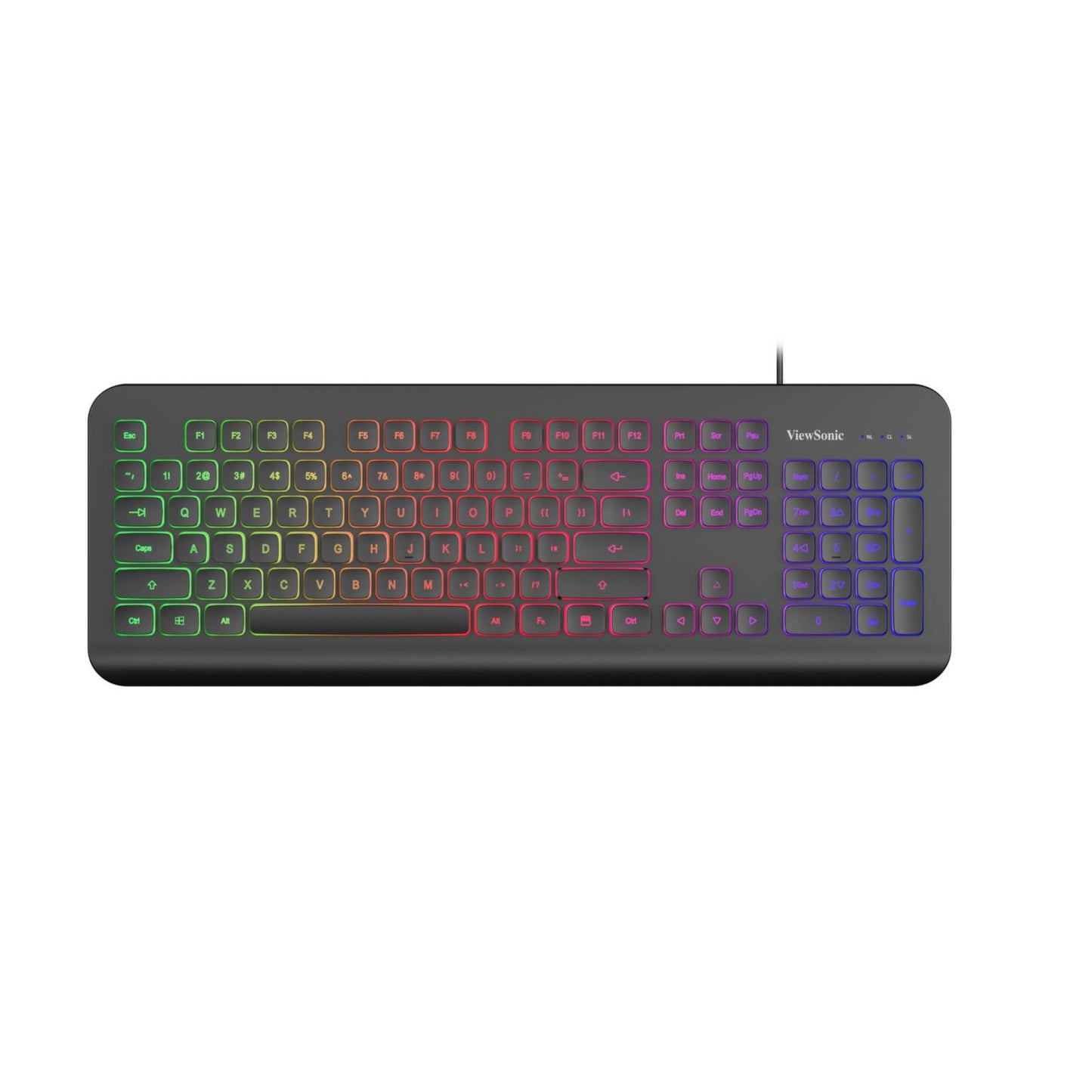 ViewSonic Backlit Wired RGB Gaming Keyboard - Black
