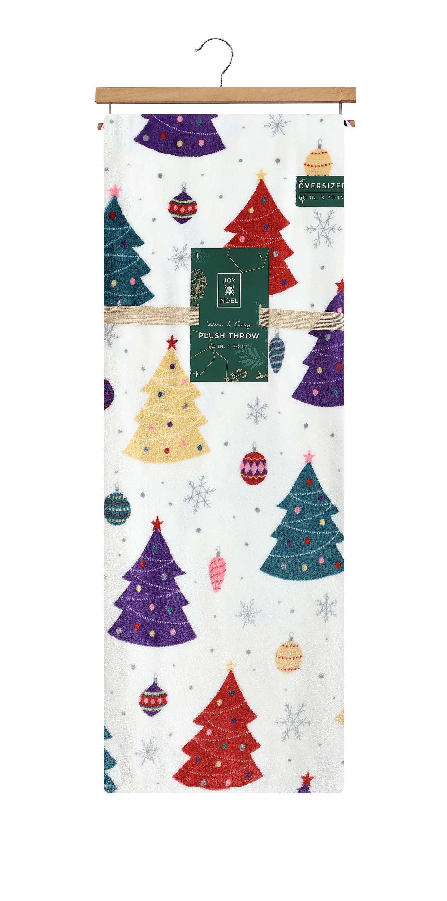 SL Home Fashions Playful Xmas Trees Holiday Throw Blanket