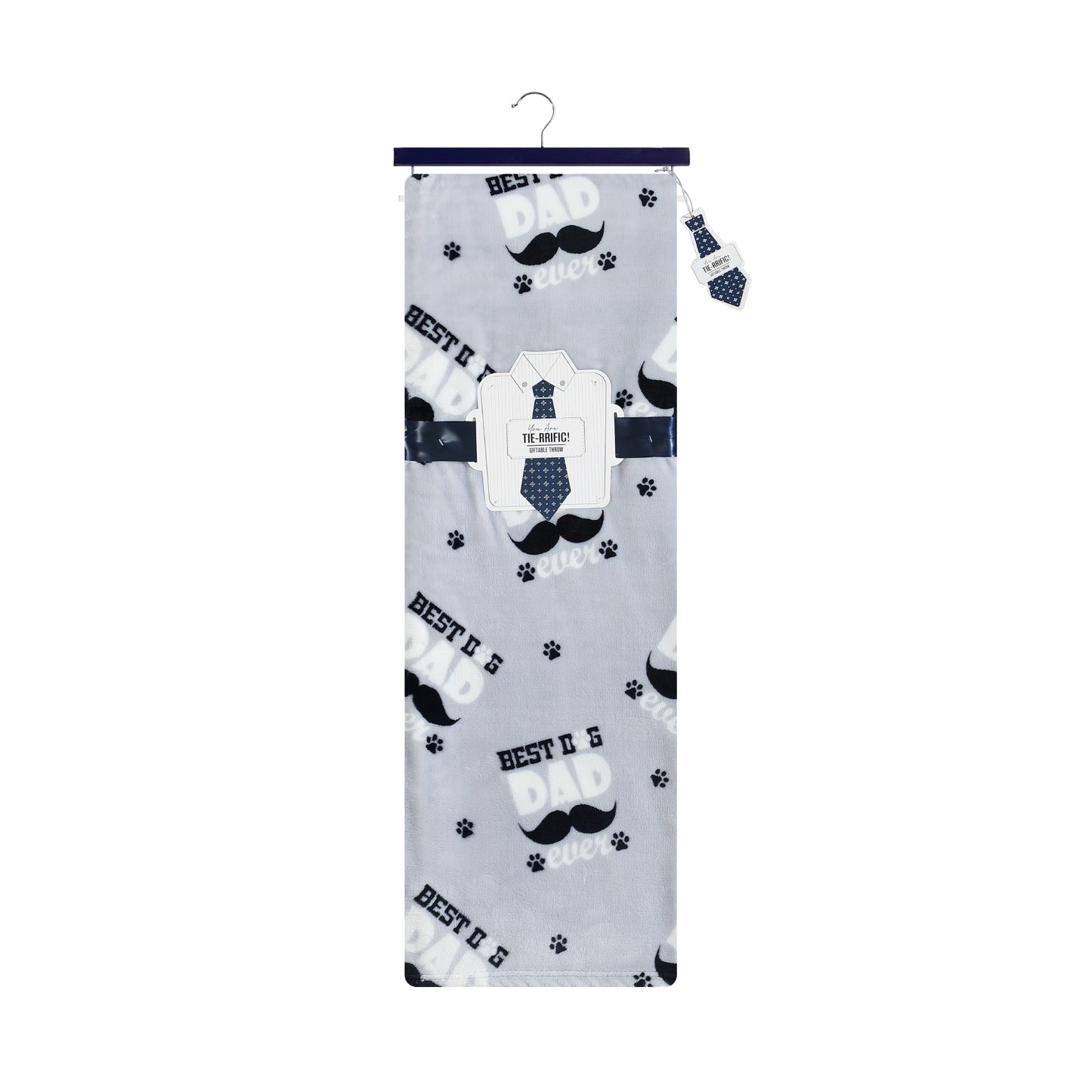 Manta estampada de 50" x 70" de SL Home Fashions: el mejor papá perro