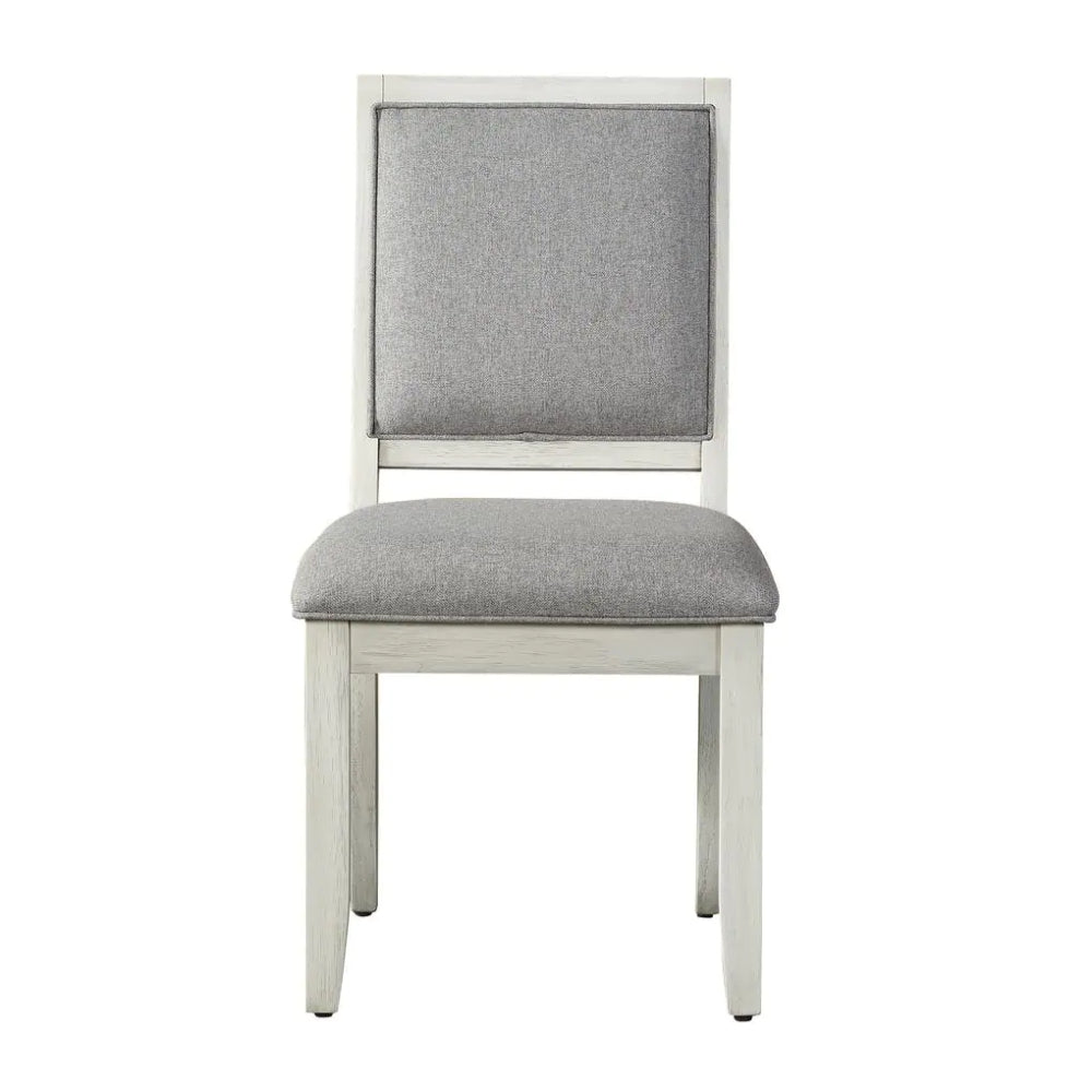 Canova 38" Side Chair (1-Piece) by Steve Silver Company - White/Gray