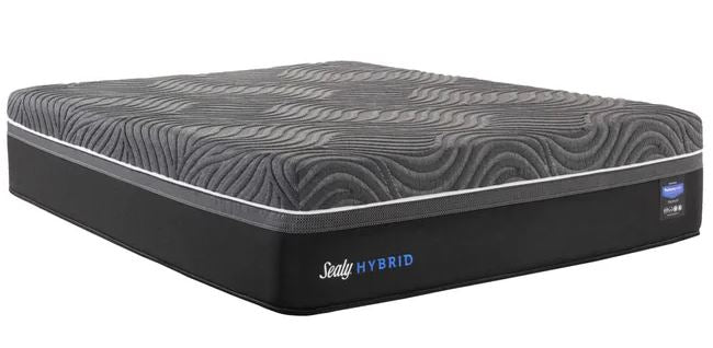 Sealy Hybrid Premium Silver Chill Smooth Top Twin XL Size Mattress - Gray/Black