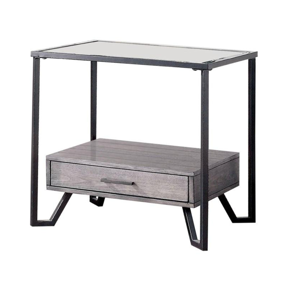 Mesa auxiliar Ponderay de 24" con cajón de Furniture of America