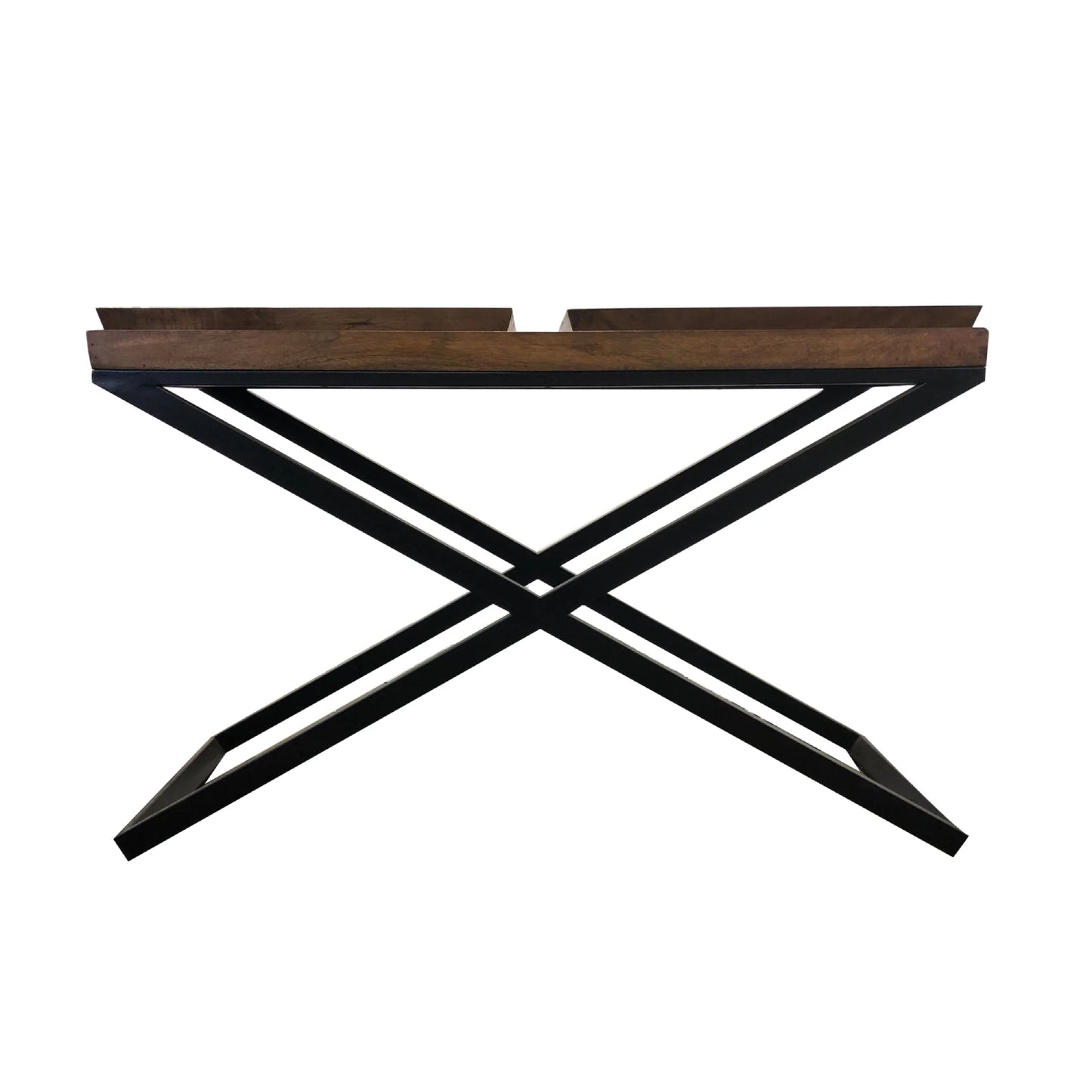 Mesa consola con bandeja cuadrada Monaco de Primitive Collections - Marrón