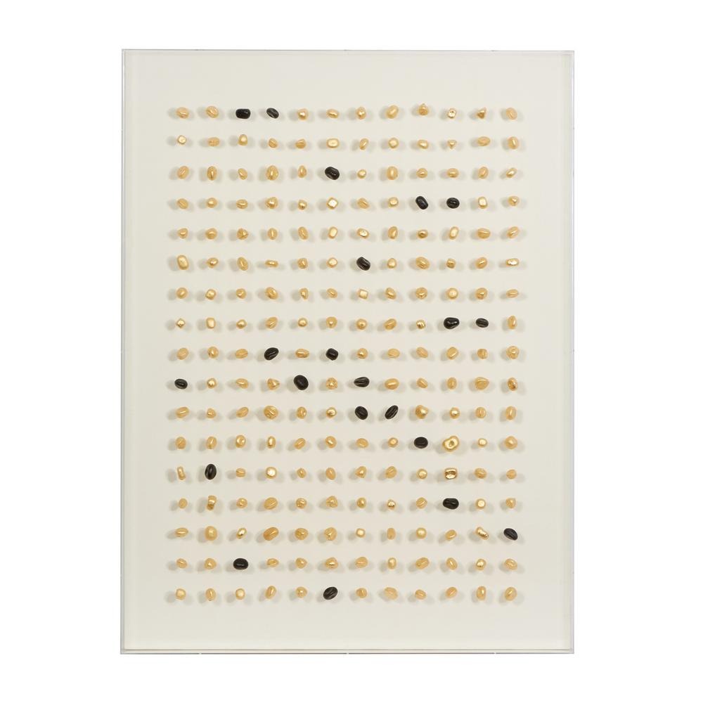 UMA Enterprises Contemporary 40" x 30" 3D Abstract Wall Art - White