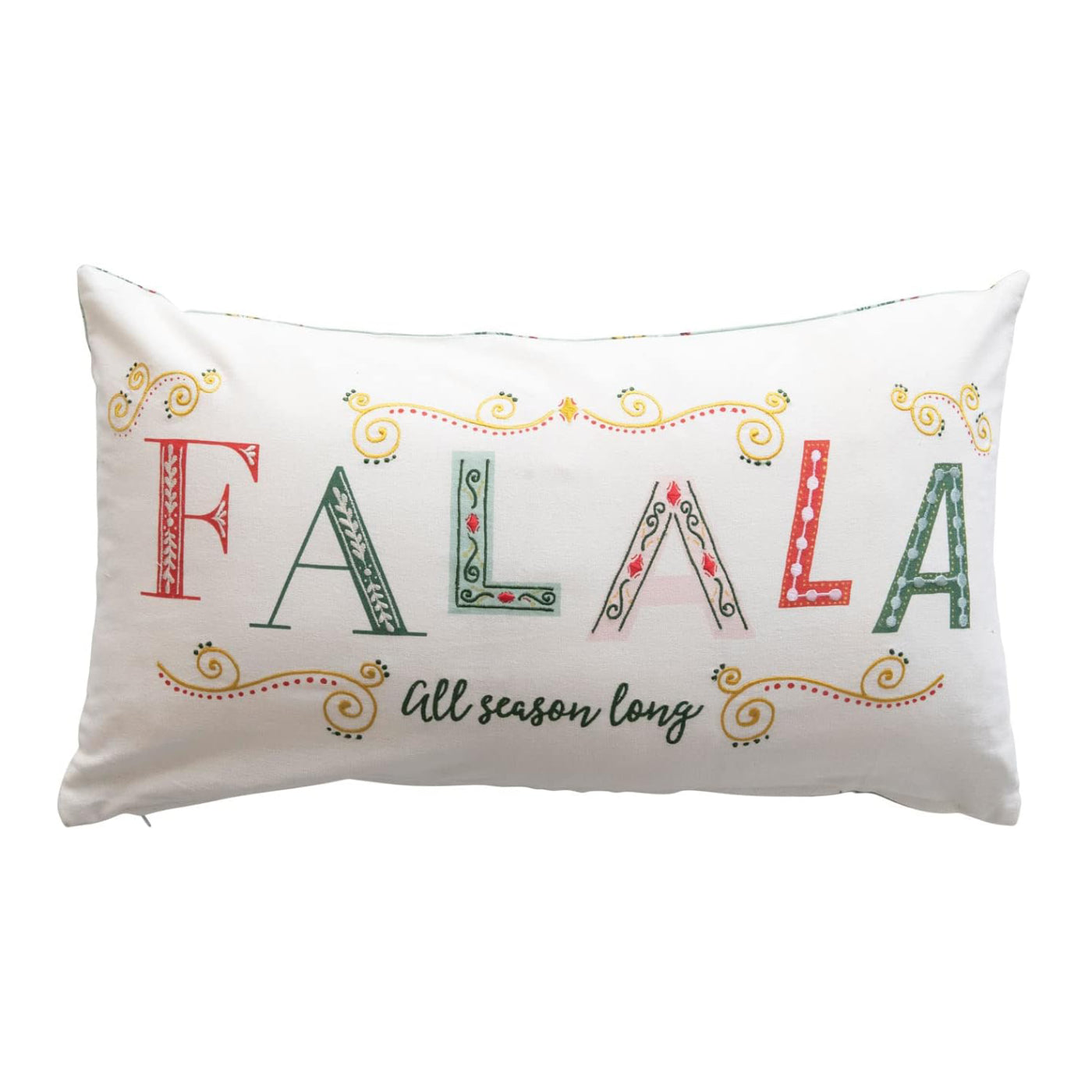 Creative Co-Op Holiday Cotton Lumbar Pillow