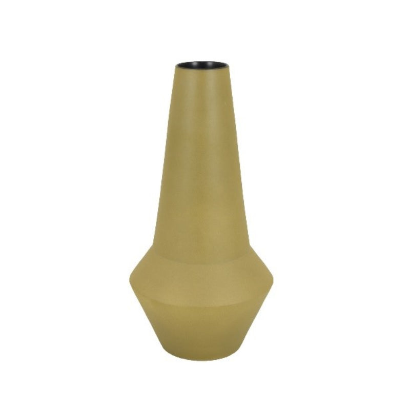 Three Hands 13.5" Geometric Vase - Yellow