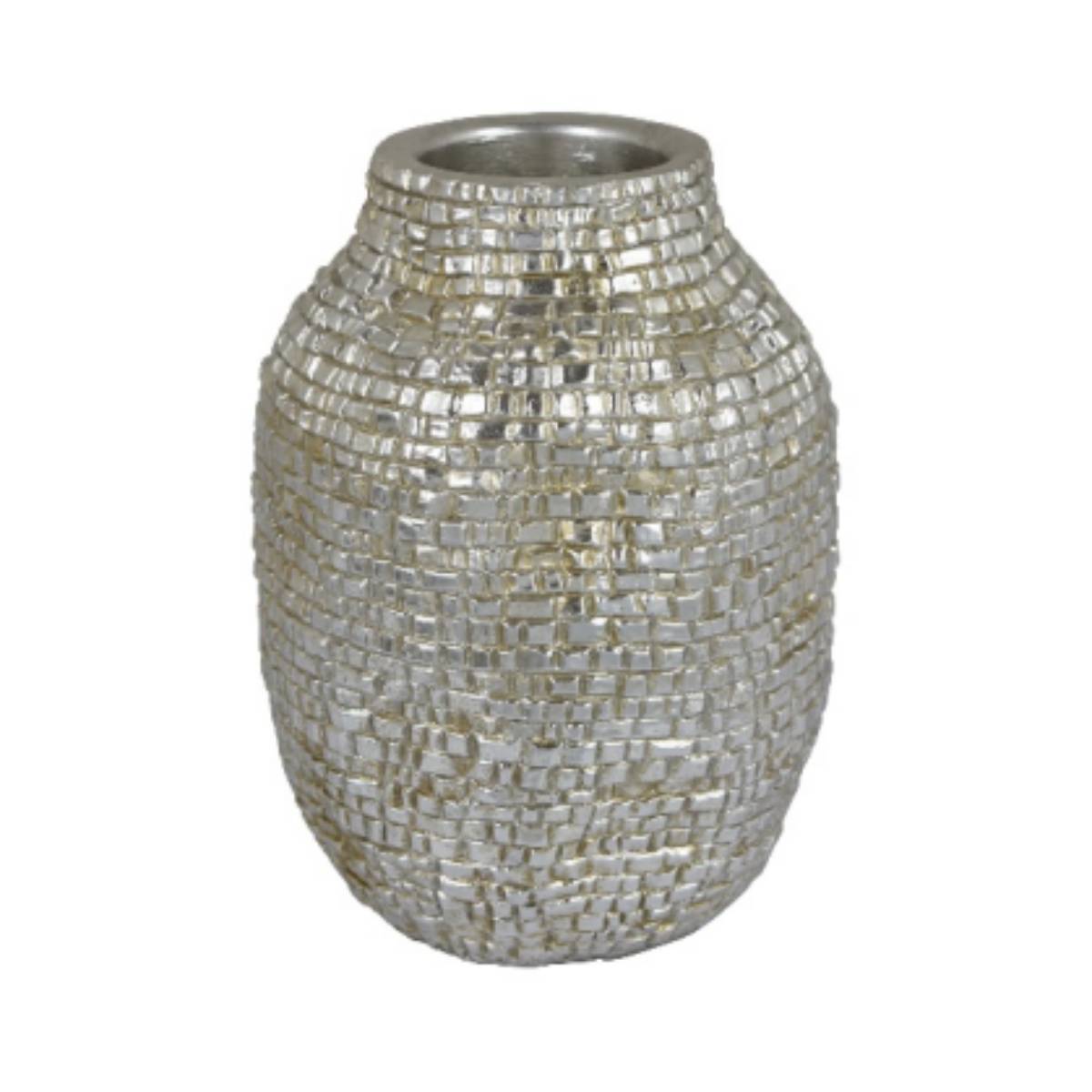 Three Hands 12.25" Oval Vase - Silver