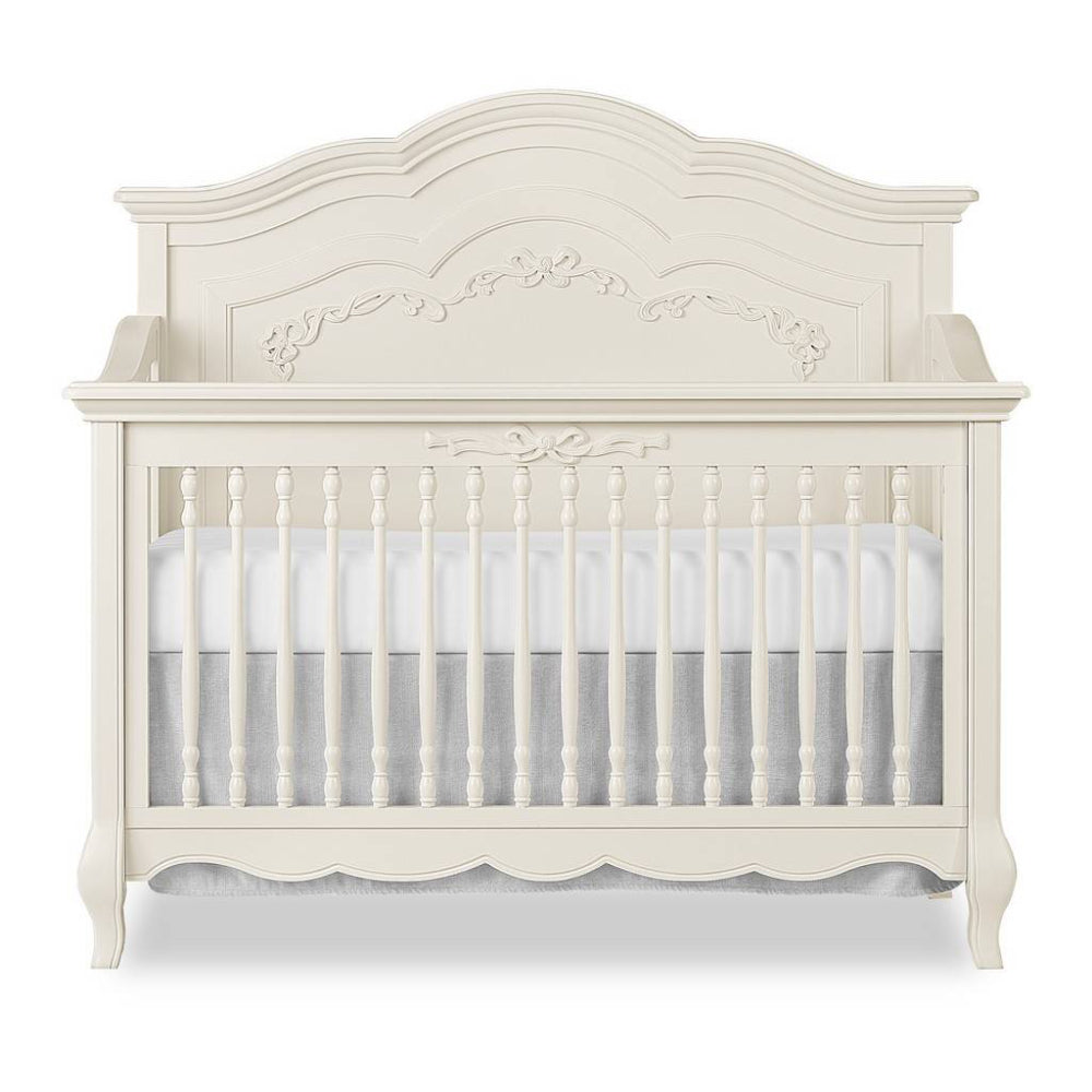 Cuna convertible 5 en 1 de madera con encaje marfil Evolur Aurora