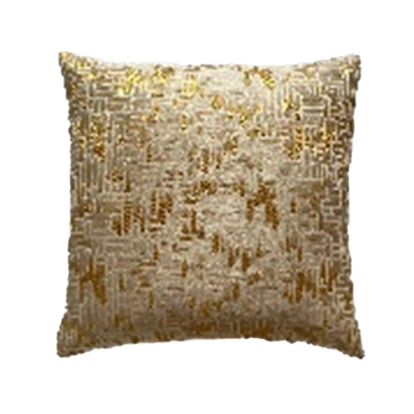 Cobblestone Selfie Flash 18" Modern Style Accent Throw Pillow Cover by Best Home - Gold