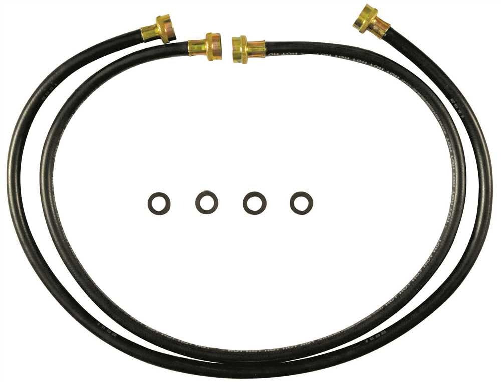 GE WH41X10207 4ft Washer Rubber Inlet Hose (Set of 2) - Black - Curacao