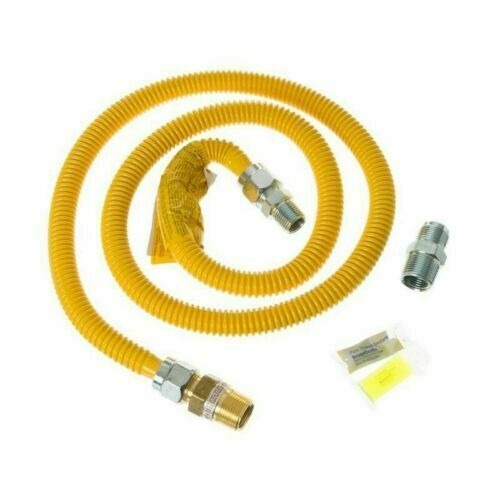 GE PM15X113 4ft Universal Gas Range Connector Kit with Auto Shutoff - Curacao