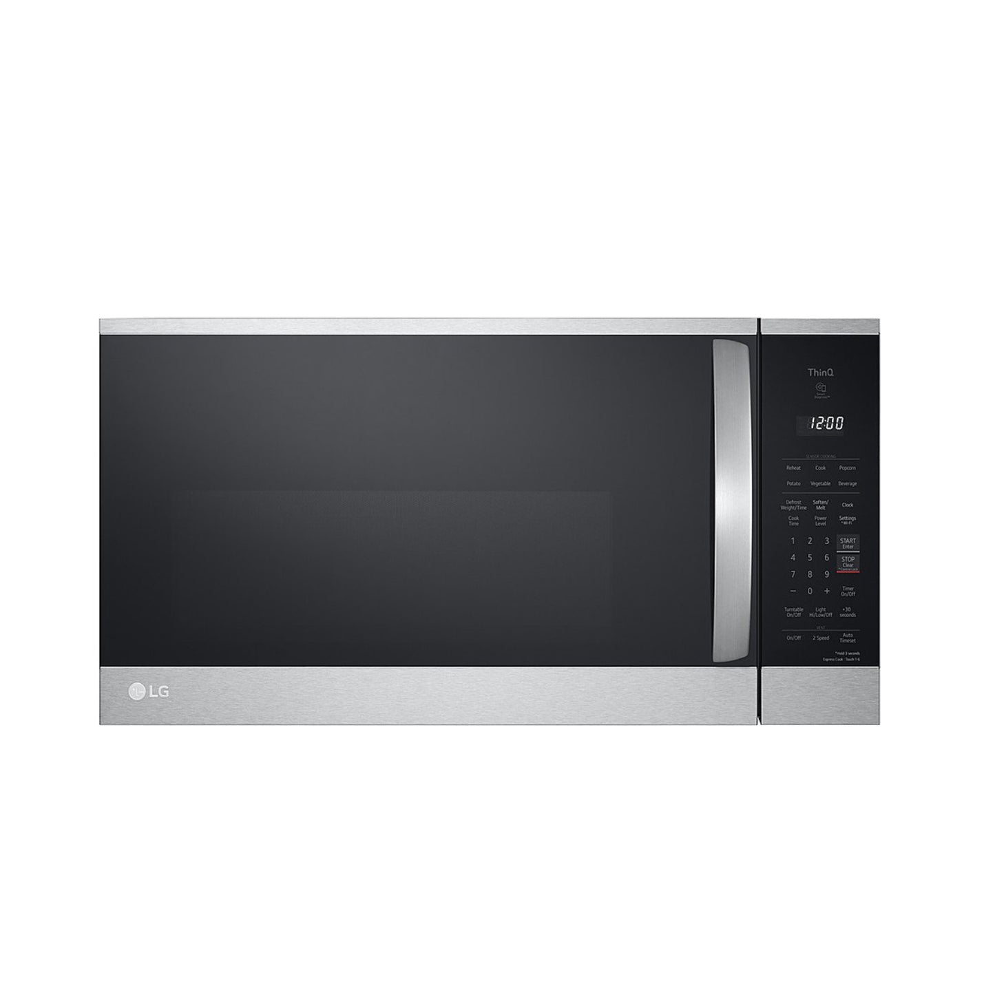 LG MVEM1825F Microondas de 1,8 pies cúbicos y 1000 vatios sobre la estufa - Acero inoxidable a prueba de impresiones