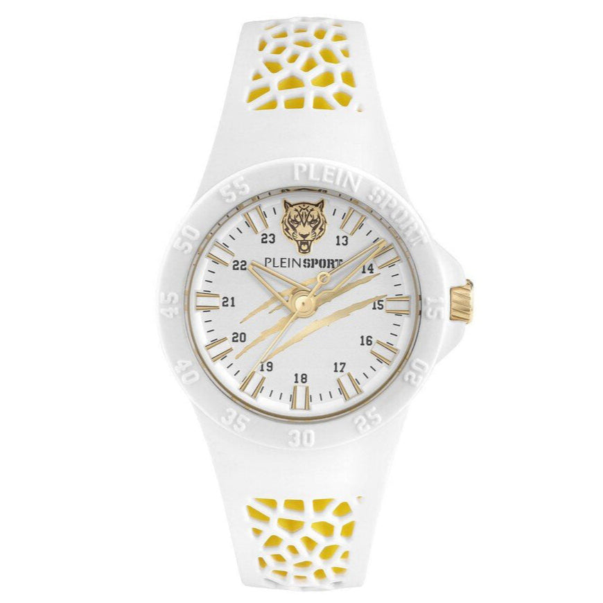 Plein Sport Thunderstorm Men's 40mm Quartz Strap Watch - White