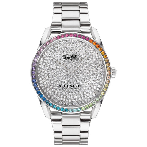 Coach Preston Rainbow Crystal Bracelet Watch 36mm - Curacao