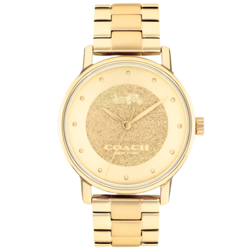 Coach Grand Women's 36mm Quartz Bracelet Watch - Gold