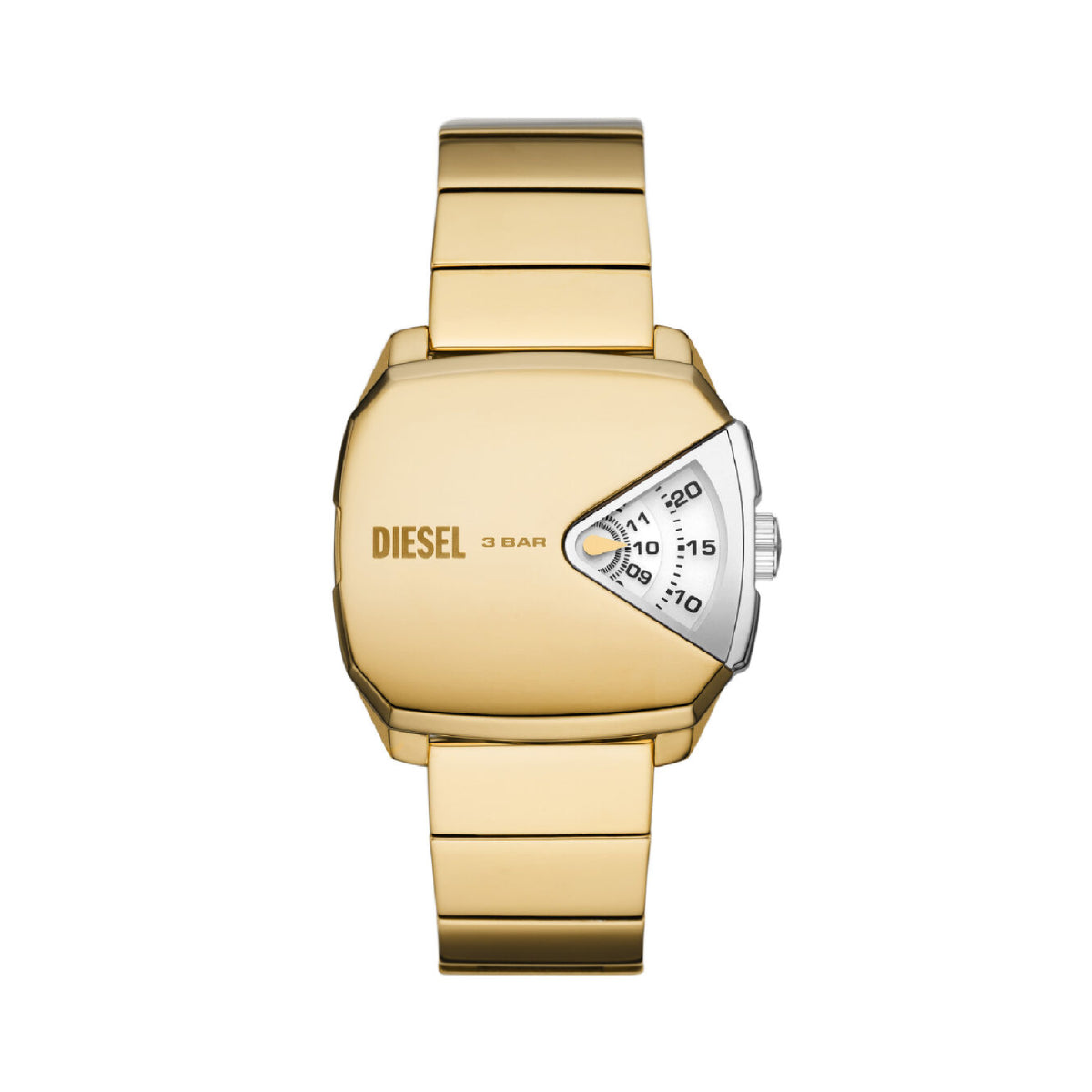 Reloj de pulsera de acero inoxidable de cuarzo Diesel DVA para hombre de 41 mm - Dorado