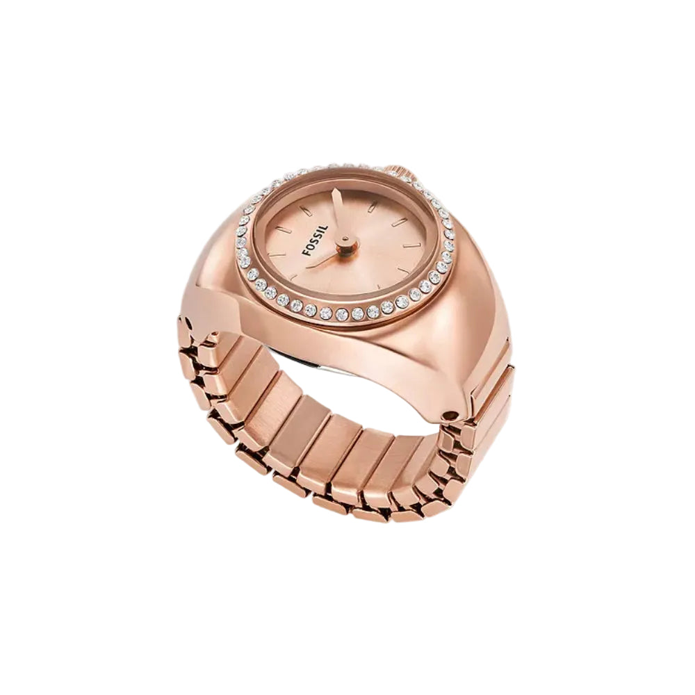 Anillo de dos manecillas para reloj de mujer Fossil de 15 mm - Plateado