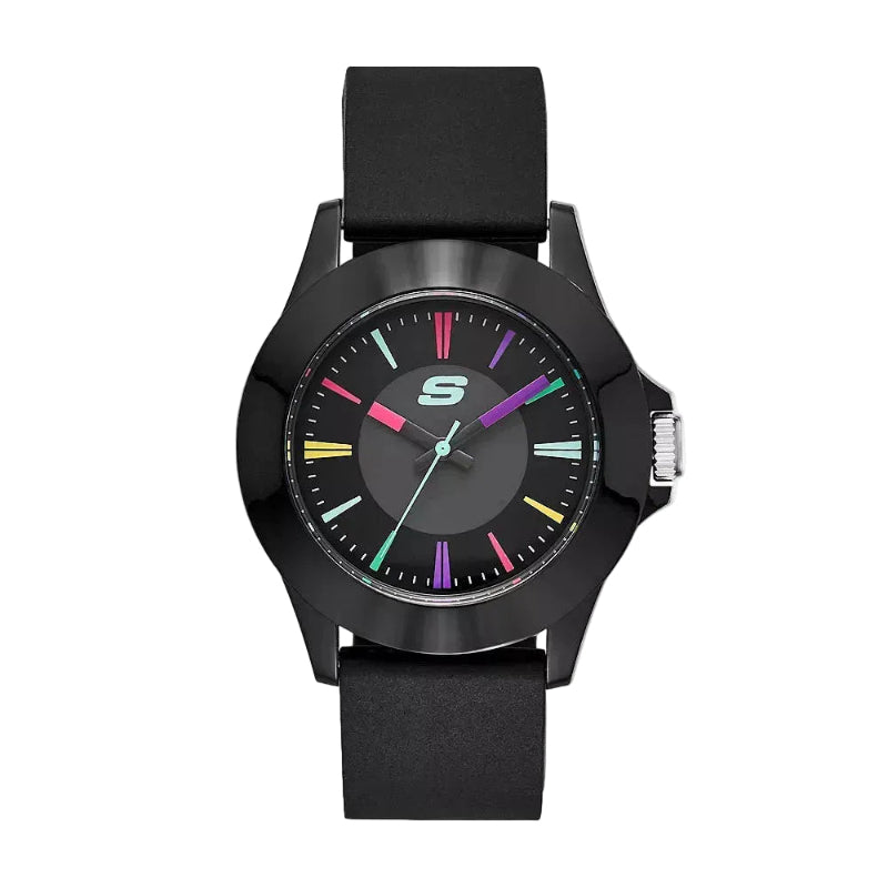Reloj analógico Skechers Rosencrans para hombre, correa de 40 mm, con detalles multicolor, color blanco