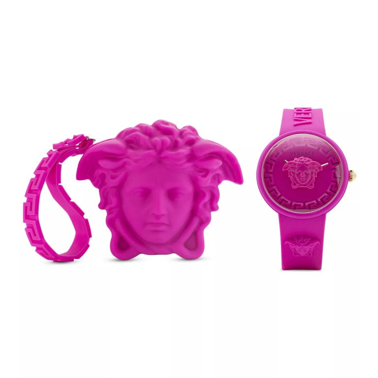 Versace Medusa Women's 39mm Quartz Silicone Strap Watch