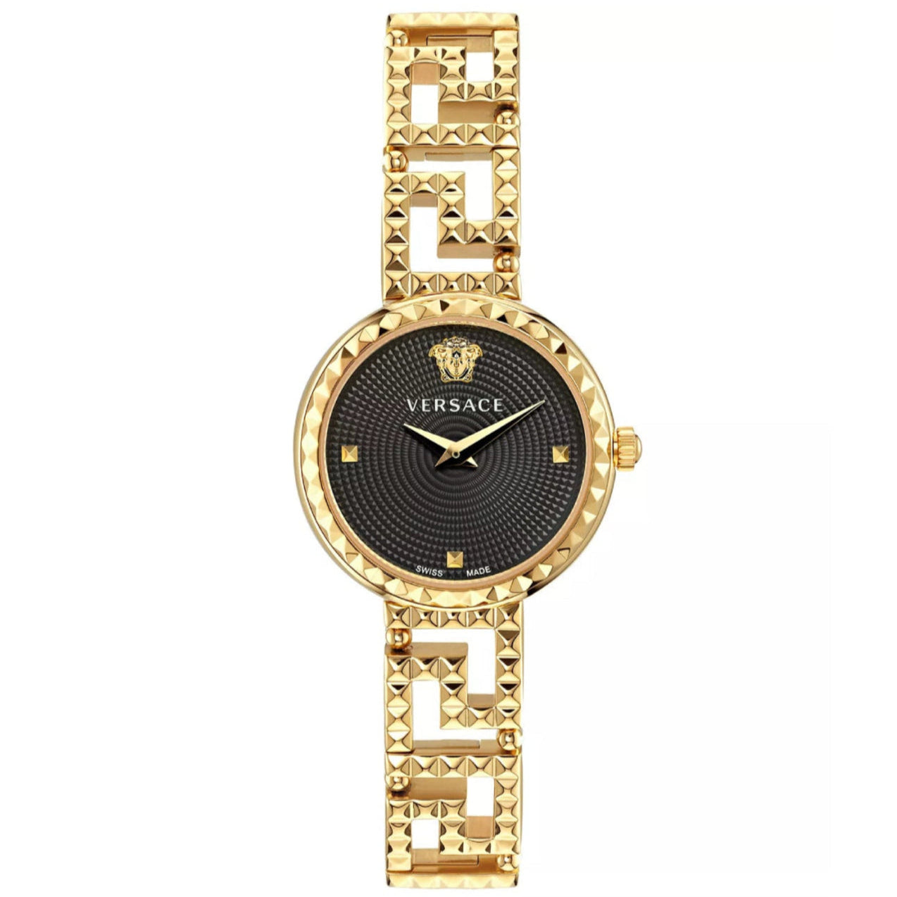 Versace Greca Goddess Women's 28mm Swiss Gold Bracelet Watch
