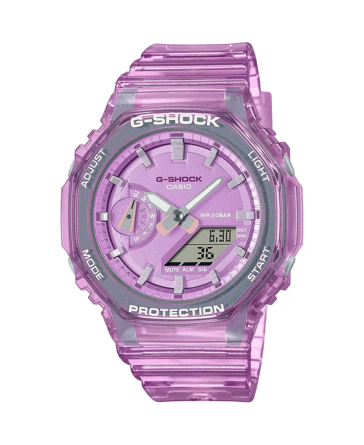 Reloj Casio G-Shock de cuarzo digital analógico con correa de resina de 43 mm para mujer -
