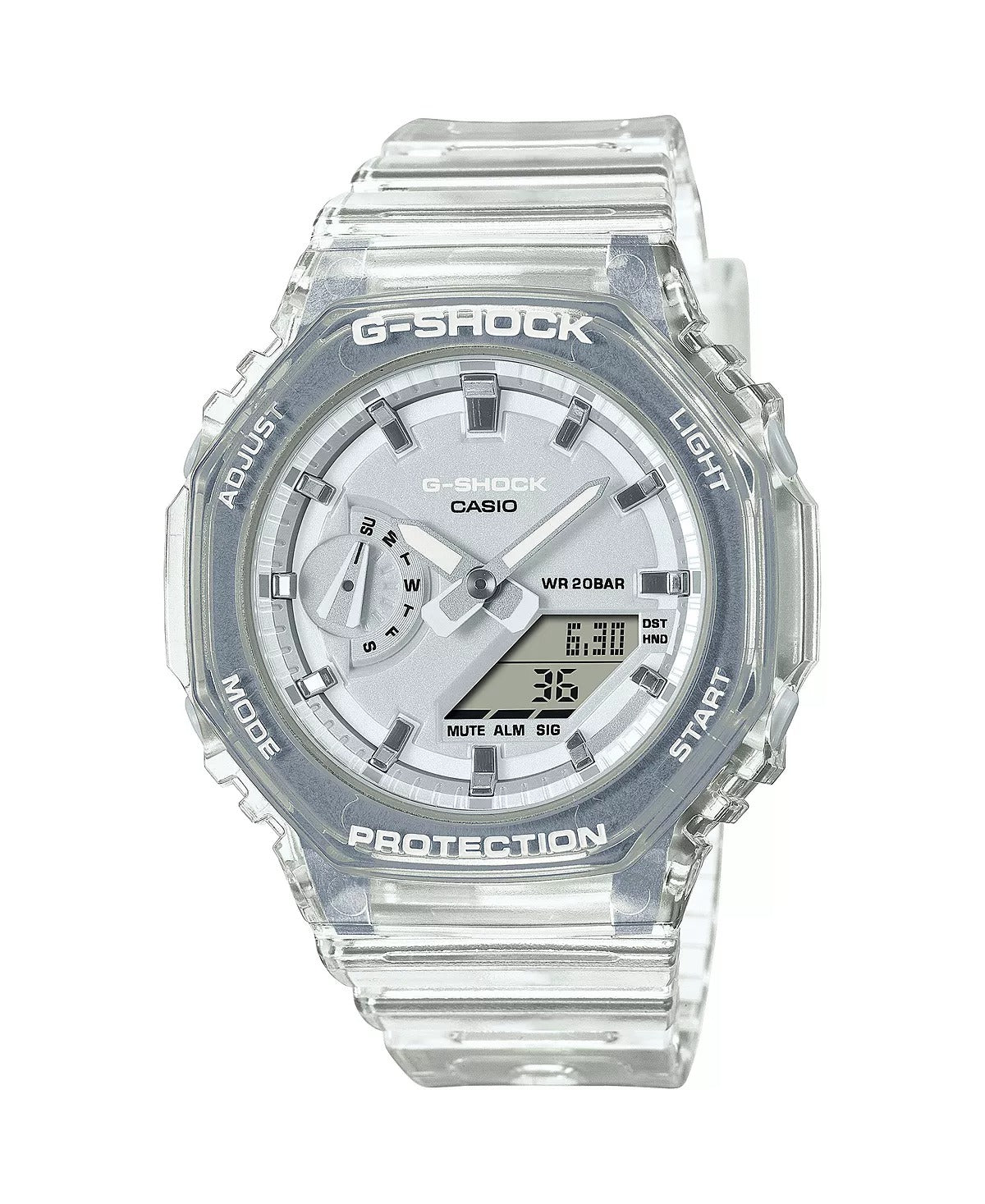 Reloj Casio G-Shock de cuarzo digital y analógico con correa de resina para mujer de 43 mm