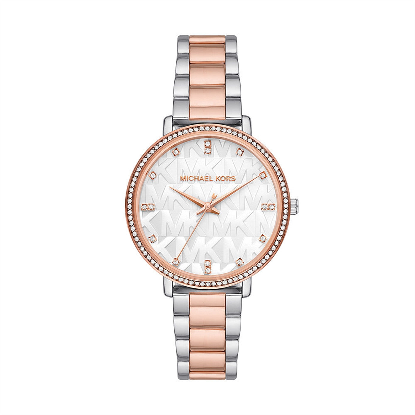 Michael Kors Pyper Women's 38mm Analog Two-Tone Bracelet Watch - White Dial