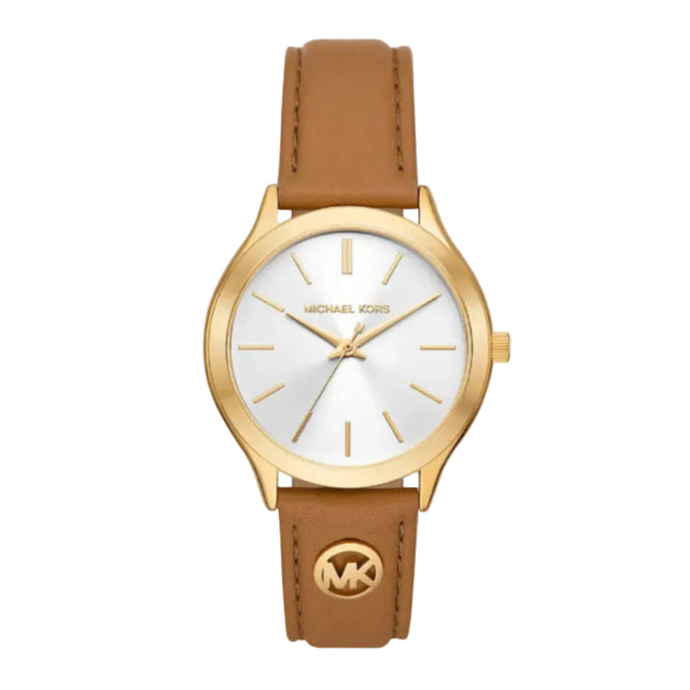 Michael Kors Slim Runway Women's 38mm Strap Watch - White Dial