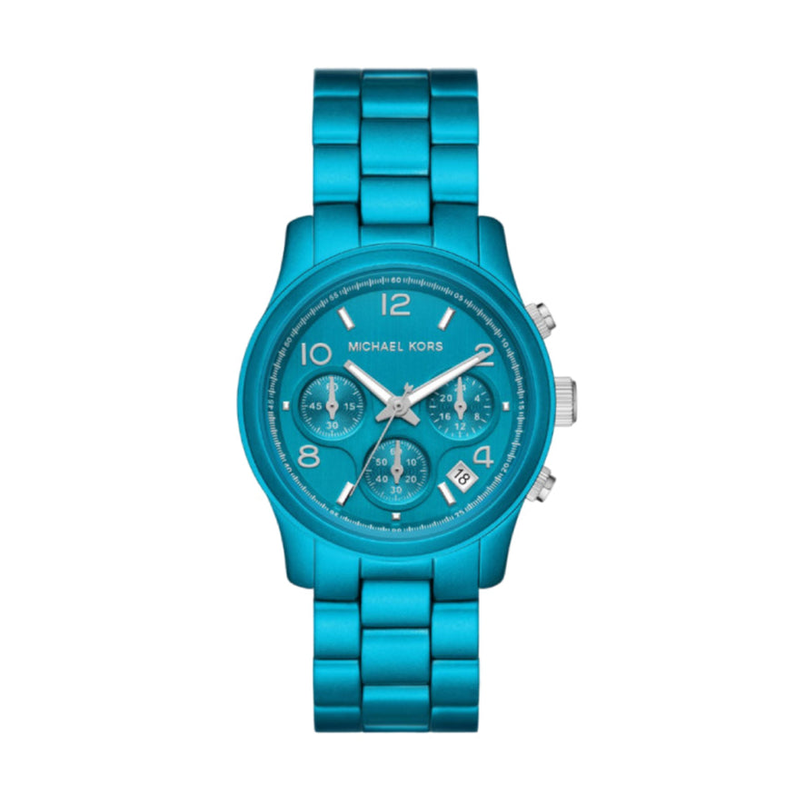 Reloj de pulsera Runway de edición limitada de Michael Kors para mujer de 38 mm, color azul