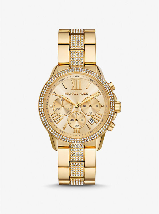 Michael Kors Brynn Women's 40 mm Analog Chronograph Bracelet Watch - Gold