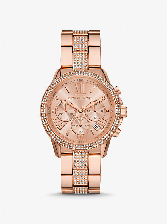 Michael Kors Brynn Women's 40 mm Analog Chronograph Bracelet Watch - Rose Gold