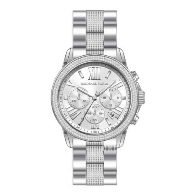 Michael Kors Brynn Women's 40 mm Analog Chronograph Bracelet Watch - Silver