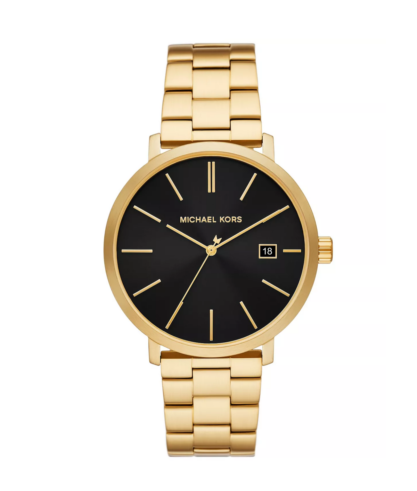 Reloj Michael Kors Blake con fecha y tres manecillas para hombre, dorado y negro