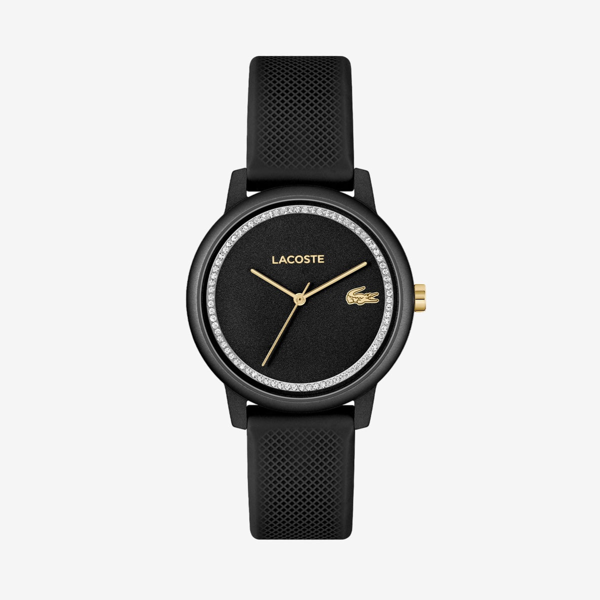 Lacoste L.12.12 Go Women's 36mm Three-Hand Strap Watch - Black