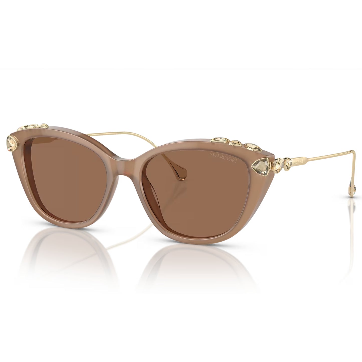 Gafas de sol Swarovski de color liso con forma de ojo de gato SK60102002OK para mujer