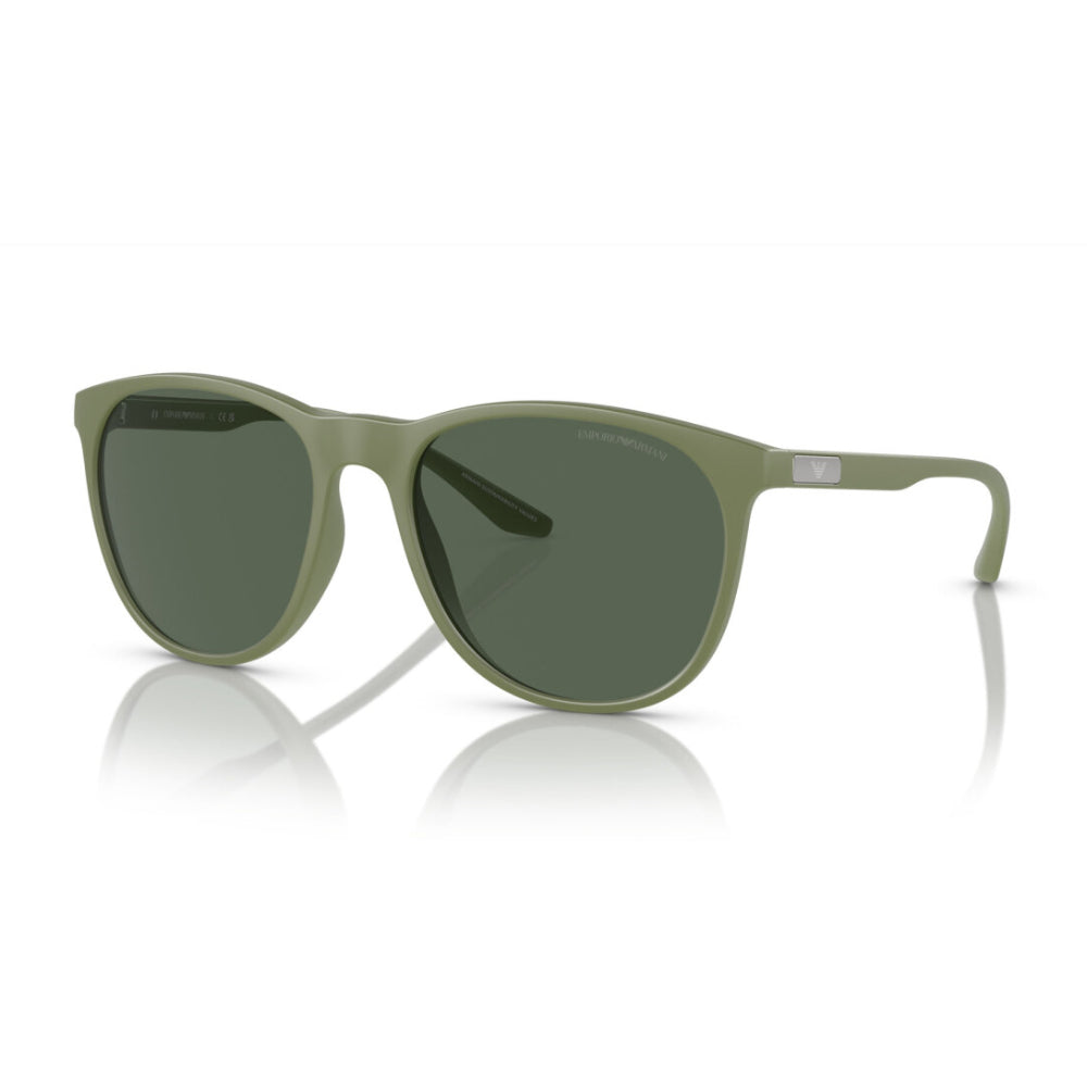 Emporio Armani Men's EA4210 Phantos Solid Color Sunglasses - Matte Sage Green/Dark Green