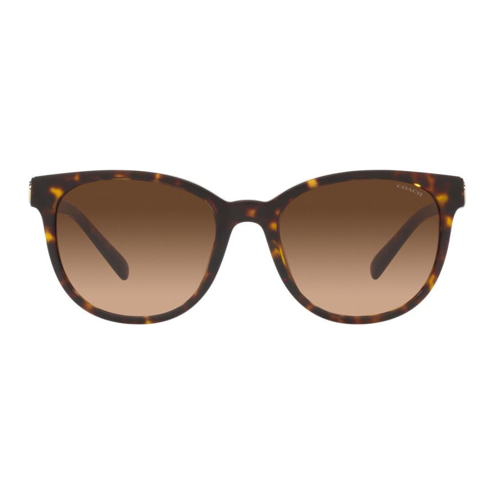 Gafas de sol redondas para mujer Coach, marrón degradado