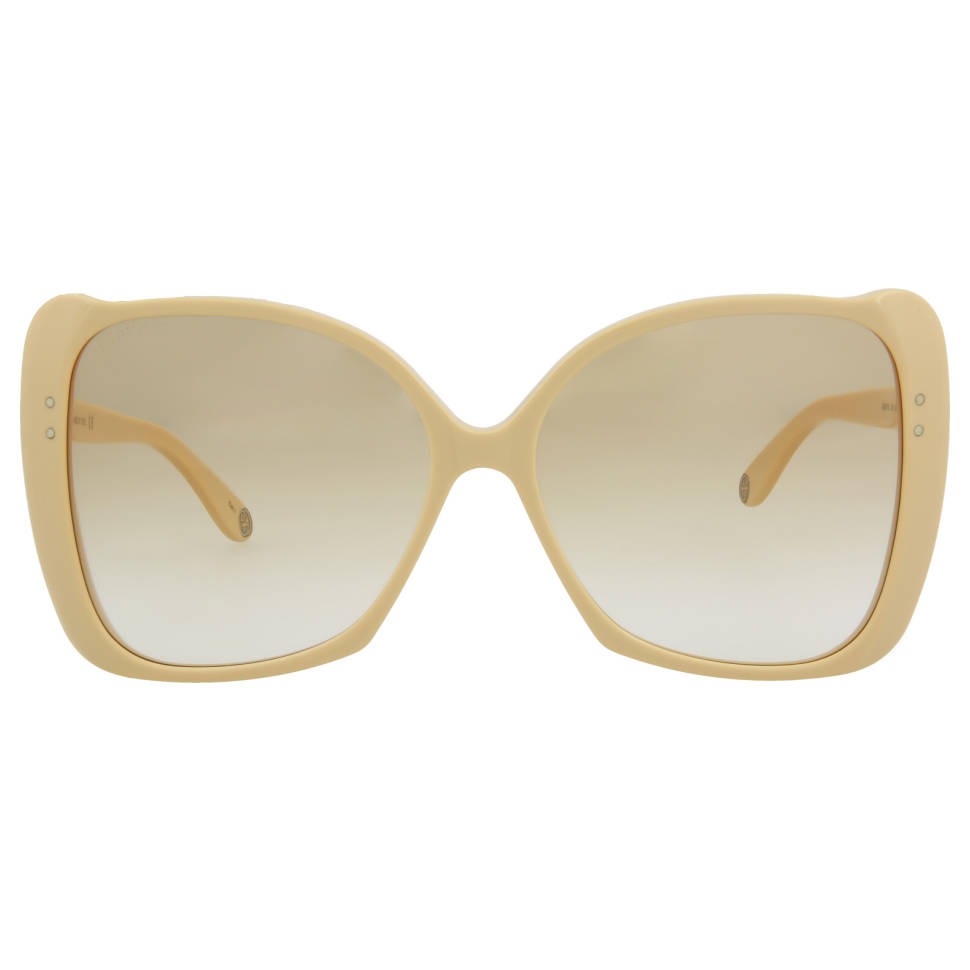 Gucci Core Square/Rectangle Beige Sunglasses