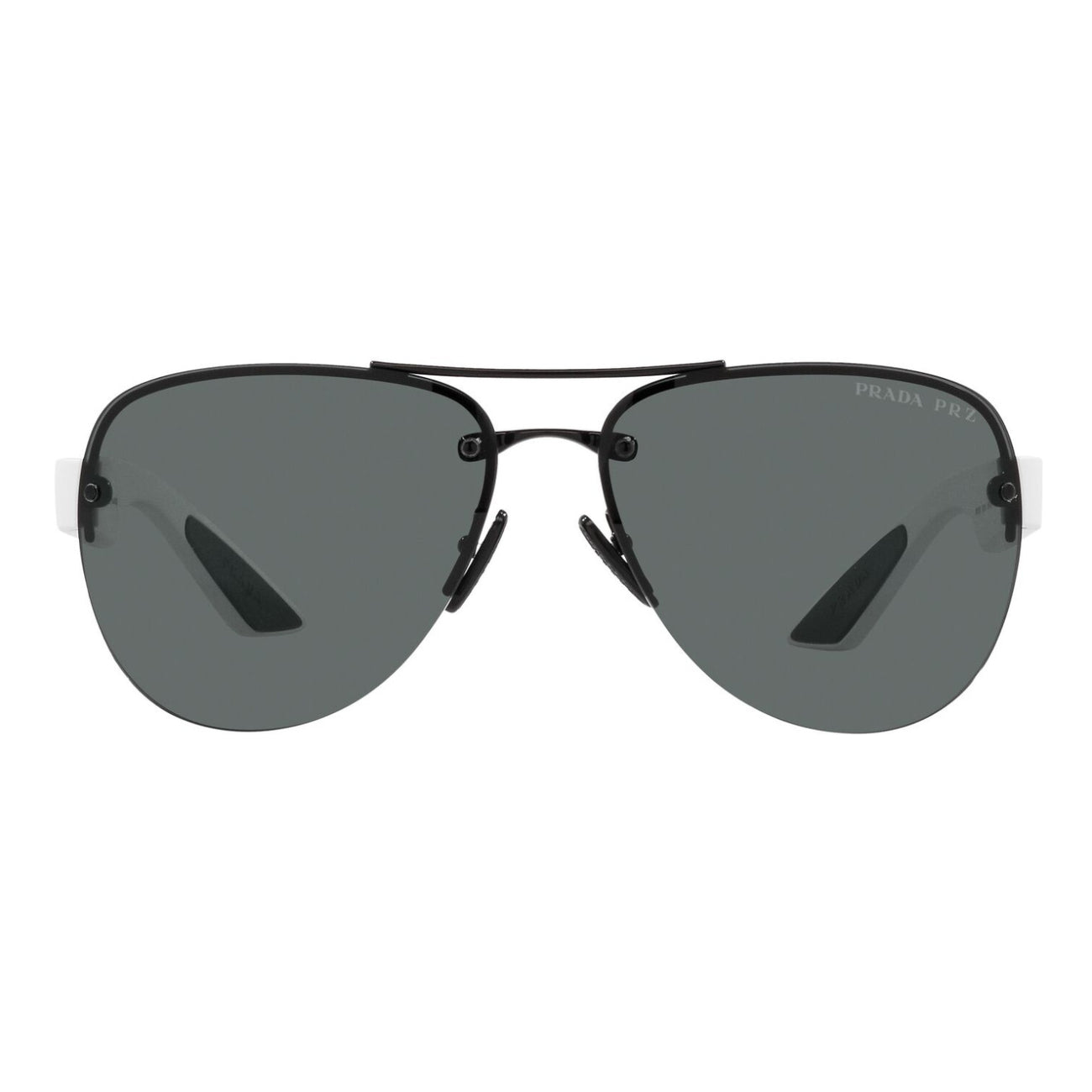 Gafas de sol estilo aviador para hombre de Prada, polarizadas en gris oscuro