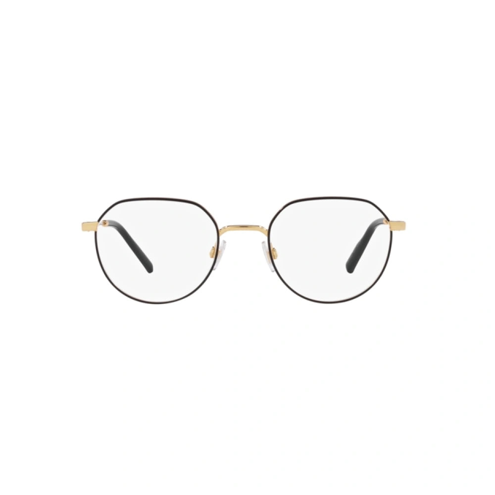 Dolce & Gabbana Men's Round Eyeglasses, Gold/Black
