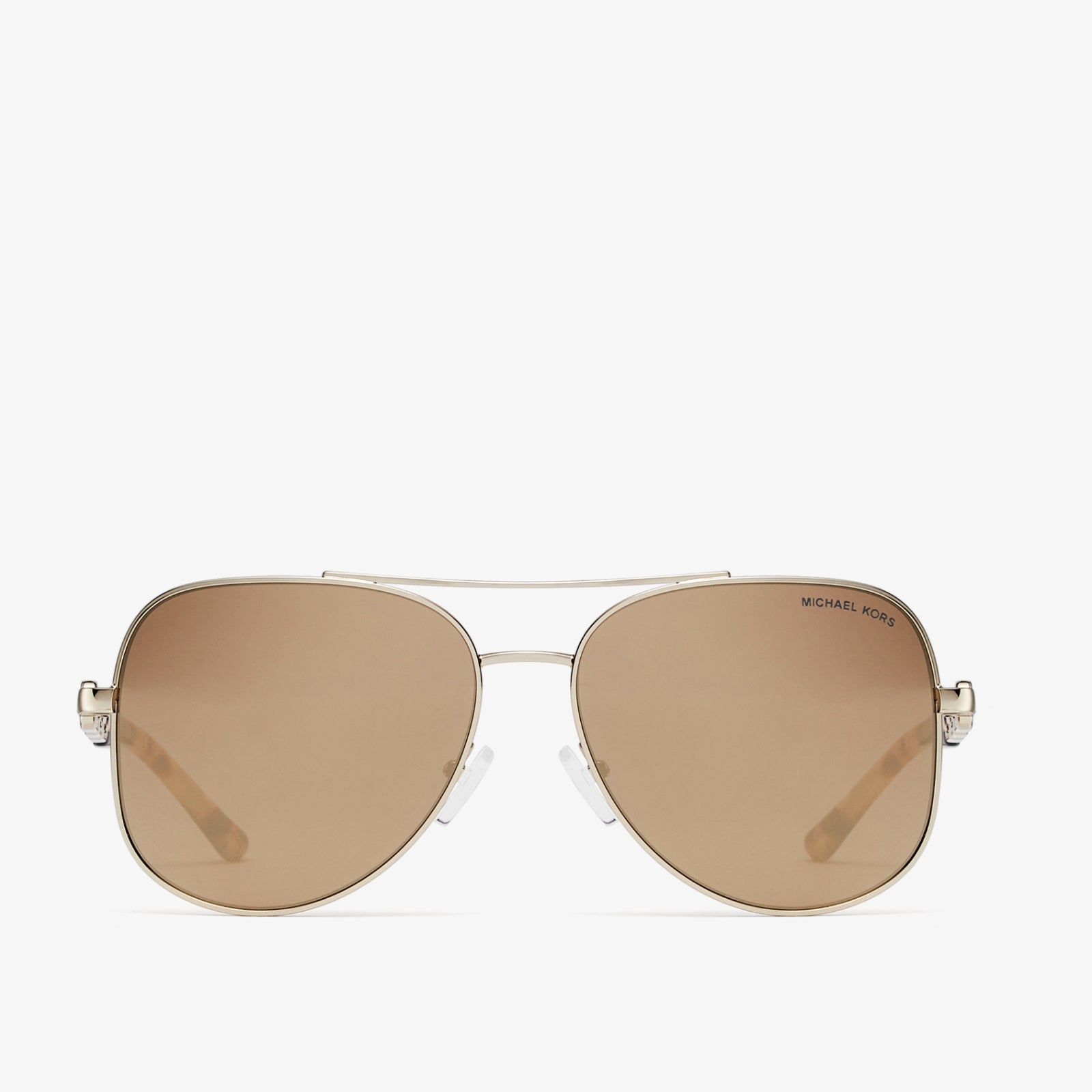 みき Michael Kors Chianti Woman's Pilot Sunglasses, Gold Mirror– Curacao